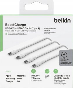 Kabel USB Belkin USB-C - USB-C 1 m Biały (CAB003BT1MWH2PK) 1