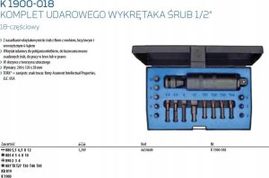 Gedore GEDORE Screw Loosener Set 1/2 18-pieces 4