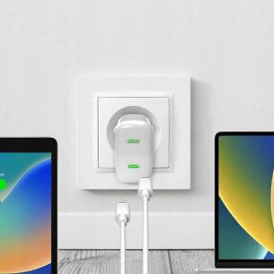 Ładowarka Puro PURO MiniPro Wall Charger GaN - Ładowarka sieciowa 2 x USB-C 35W PD (biały) 2