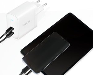 Ładowarka LogiLink Logilink Steckdosenadapter, 2x USB-C, GaN, 40W 6
