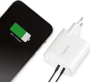 Ładowarka LogiLink Logilink Steckdosenadapter, 2x USB-C, GaN, 40W 7