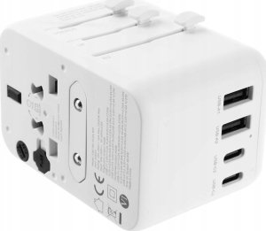 Ładowarka Fixed ładowarka / adapter podróżny 3xUSB-C/ 2xUSB-A 65W biały 10