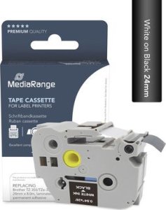 MediaRange MediaRange Schriftbandka. Brother TZ-355/TZe-355 24mm 8m ws 2