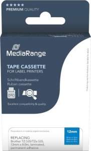 MediaRange MediaRange Schriftbandka. Brother TZ-535/TZe-535 12mm 8m ws 1