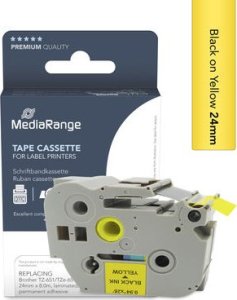 MediaRange MediaRange Schriftbandka. Brother TZ-651/TZe-651 24mm 8m sw 2