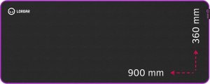 Podkładka Lorgar LORGAR Mousepad Main 319  900mmx360mmx3mm/High-speed/Black retail 5