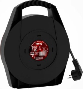 Kerg Przedł.BĘBNOWY kompaktowy KERG-PZ-4Z/KTS-4 gniazda-czarno-czerwono-żółty-10m-10A-H05VV-F-3x1,0mm2 2
