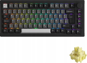 Klawiatura Akko AKKO 5075B Plus S Black&Silver Gaming Tastatur - V3 Pro Cream Yellow 1