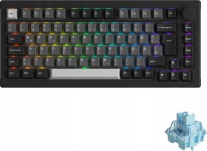 Klawiatura Akko AKKO 5075B Plus S Black&Silver Gaming Tastatur - V3 Pro Cream Blue 1