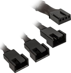 Kolink Kolink 1-3 PWM Lüfter Splitterkabel - 35 cm, geflochten, schwarz 1