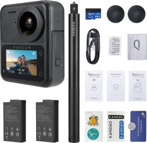 Kamera kandao Kandao QooCam 3 360° Action Camera - Travel Combo 1