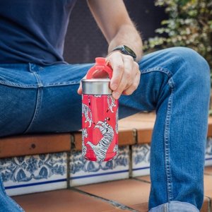 Quokka Quokka Boost Coffee Tumbler - Kubek termiczny ze stali nierdzewnej z zaparzaczem 400 ml (Tigers) 2