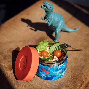 Quokka Quokka Whim Kids Food Jar - Lunchbox termiczny / termos obiadowy dla dzieci 369 ml (Dinosaur) 2
