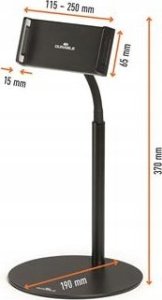 Stojak Durable DURABLE Tablethalterung TWIST COMBI schwarz Tischständer 7