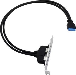 HUB USB Conceptronic Slotowa blacha 19 Pin Dual 2x USB-A 3.0 Ports sw 2