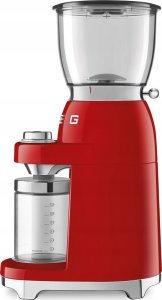 Młynek do kawy Smeg Smeg CGF11RDEU mlýnek na kávu, 150 W, nastavitelná hrubost, nerezový mlýnek, nádoba z tritanu, červený 2