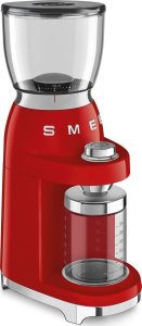 Młynek do kawy Smeg Smeg CGF11RDEU mlýnek na kávu, 150 W, nastavitelná hrubost, nerezový mlýnek, nádoba z tritanu, červený 4