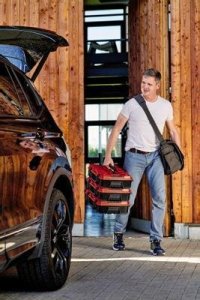 Einhell Einhell System case E-Case SF incl. grid foam, tool box (black/red, with grid foam insert) 8