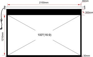 Ekran do projektora Art EKRAN ELEKTRYCZNY 100" 124x221cm z pilotem EA-100 16:9 ART 7