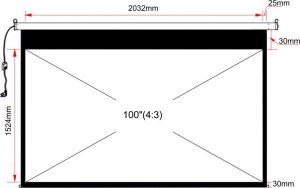Ekran do projektora Art EKRAN ELEKTRYCZNY 100" 152x203cm z pilotem EA-100 4:3 ART 7