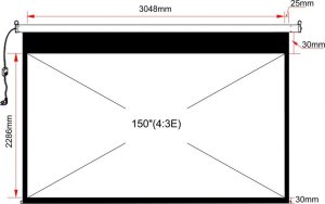Ekran do projektora Art EKRAN ELEKTRYCZNY 150" 229x305cm z pilotem EA-150 4:3 ART 7