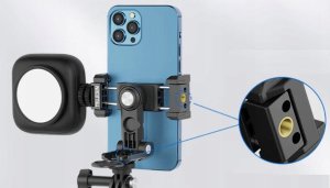 Statyw Telesin Podstawka / Składany Uchwyt Grip Na Telefon / Smartfon Do Statywu 2x Gwint 1/4" + Iso Obrót 360 Telesin / Pm-001 12