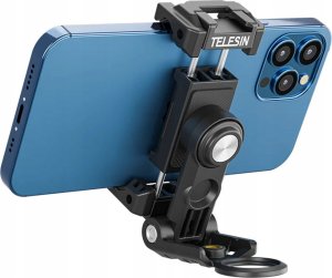 Statyw Telesin Podstawka / Składany Uchwyt Grip Na Telefon / Smartfon Do Statywu 2x Gwint 1/4" + Iso Obrót 360 Telesin / Pm-001 9