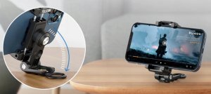 Statyw Telesin Podstawka / Składany Uchwyt Grip Na Telefon / Smartfon Do Statywu 2x Gwint 1/4" + Iso Obrót 360 Telesin / Pm-001 10