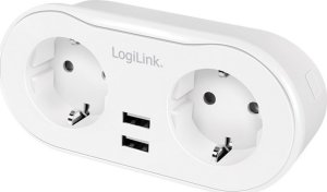 LogiLink LogiLink 2 gniazda Wi-Fi smart białe 1