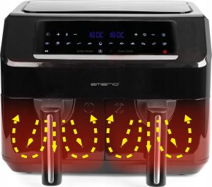 Frytkownica beztłuszczowa Emerio Emerio Heißluftfritteuse, Smart Fryer, 3,6+3,6L, Cool touch 4