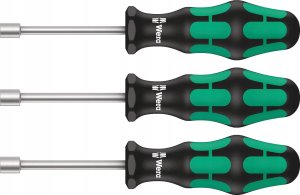 Wera Wera 395 HO/3 sanitary socket wrench screwdriver set (black/green, 3-piece, with hollow shaft) 1