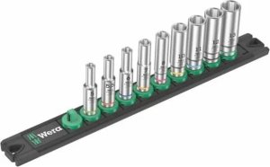 Wera Wera socket magnetic strip A Deep 1 socket set 1/4 (black/green, 9-piece) 1