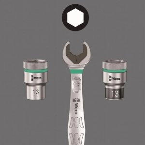 Wera Wera Kraftform Kompakt 400 RA Set 2, with ratchet function, socket wrench (black/green, 1/4, 9 pieces, with ball lock) 6