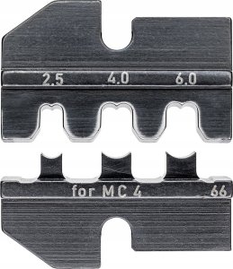 Knipex KNIPEX crimping insert 97 49 66 for MC4 solar connectors, crimping pliers (for KNIPEX crimping system pliers, Item No. 97 43 xx) 1