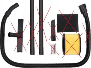 Odkurzacz przemysłowy Einhell TE-VC 2350 SACL, wet/dry vacuum cleaner (red/stainless steel, 1,600 watts) 3