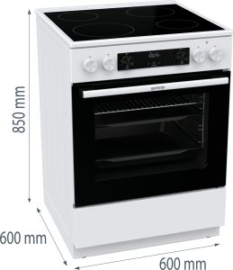 Kuchenka Gorenje GEC6C40WD, cooker (white) 8