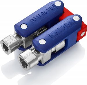 Knipex KNIPEX DoubleJoint control cabinet wrench, socket wrench (blue/red, total arm length 97mm) 8