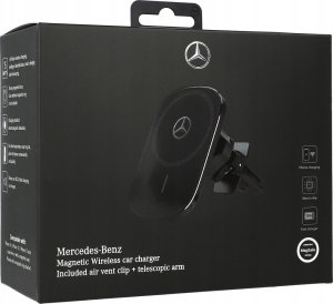 Mercedes Mercedes Silver Star MagSafe - Magnetyczny uchwyt samochodowy z ładowaniem bezprzewodowym 15W (czarny) 5