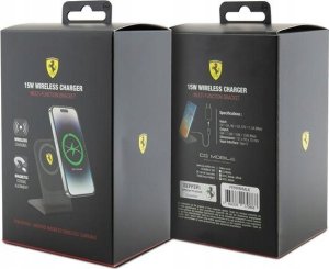 Ładowarka Ferrari Ferrari MagSafe Desk Charger with Stand - Ładowarka indukcyjna MagSafe 15W na biurko (czarny) 3
