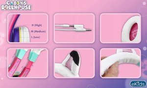 Słuchawki Ekids Słuchawki Nauszne Do Telefonu / Smartfona Na Mini Jack 3,5mm Dla Dziecka Dzieci / Koci Domek Gabi / Ga-140.uexv22 6