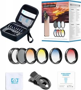 Apexel Zestaw Filtrów 7w1 Apexel Filtry Filtr Cpl Nd32 Star Połówkowe Do Telefonu / Smartfona / Apl-52uv-7g 3