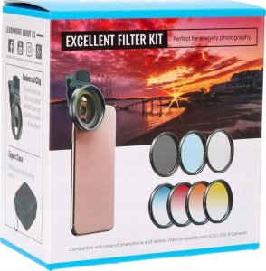 Apexel Zestaw Filtrów 7w1 Apexel Filtry Filtr Cpl Nd32 Star Połówkowe Do Telefonu / Smartfona / Apl-52uv-7g 9