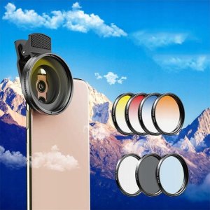 Apexel Zestaw Filtrów 7w1 Apexel Filtry Filtr Cpl Nd32 Star Połówkowe Do Telefonu / Smartfona / Apl-52uv-7g 10