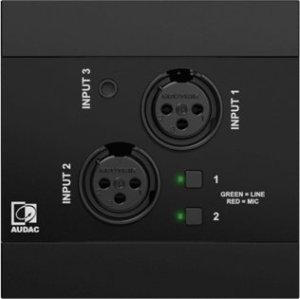 Audac AUDAC NWP320/B Sieciowy panel wejściowy audio - 2 x XLR + 3,5 mm jack + BT (4 CH) Wersja czarna 1