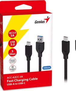 Kabel USB Genius USB-A - USB-C 1 m Czarny (32590007400) 2