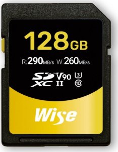 Karta Wise Wise SDXC UHS-II V90       128GB R:290MBs / W:260MBs   WI-SD-N128 1