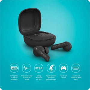 Słuchawki Lamax LAMAX In-Ear Clips1 ANC  black BT 5.3 Akku 44 Std. 4