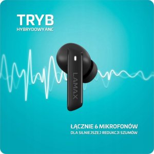 Słuchawki Lamax LAMAX In-Ear Clips1 ANC  black BT 5.3 Akku 44 Std. 5
