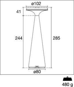 Century Century LED Lamp OPERA 1,9W 2700K 130 Lumen Dimm. IP44 2