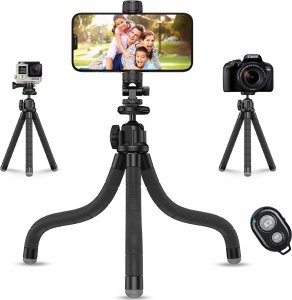 Statyw Apexel Giętki Statyw Elastyczny 3w1 Uchwyt Pilot Bluetooth Do Telefonu Smartfona / Aparatu Dslr / Kamery Gopro Sjcam Xiaomi Dji Insta360 / Apl-jj025 2